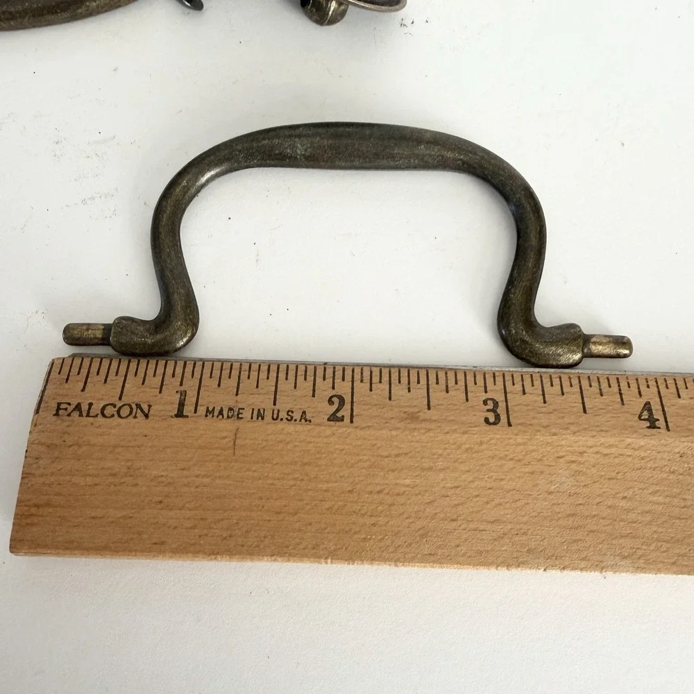 16 Antique Brass Tone Bail Drawer Pulls Handles Steampunk Vintage Style Hardware